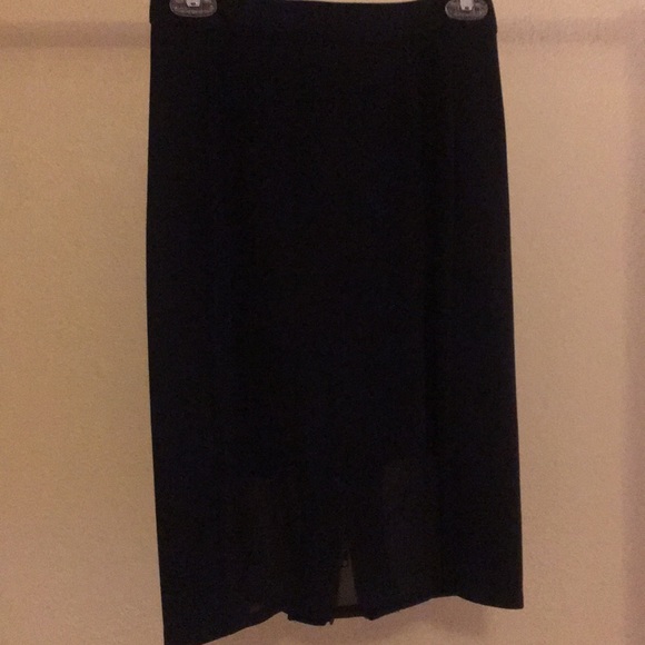 Black pencil shirt with mesh over lay - Picture 2 of 2